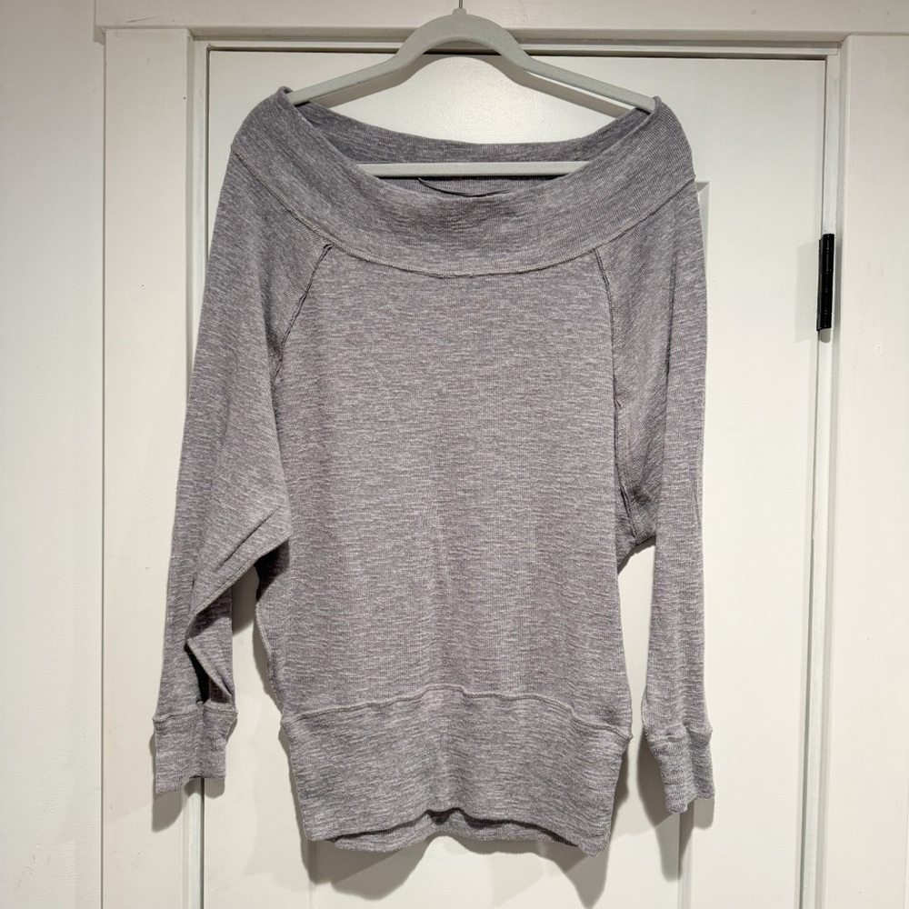Free people (We the Free) light grey Off-Shoulder Women's Sweater
